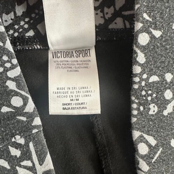 Victoria Secret Victoria Sport Cotton Blend Leggings Black  Medium Short - Picture 4 of 5